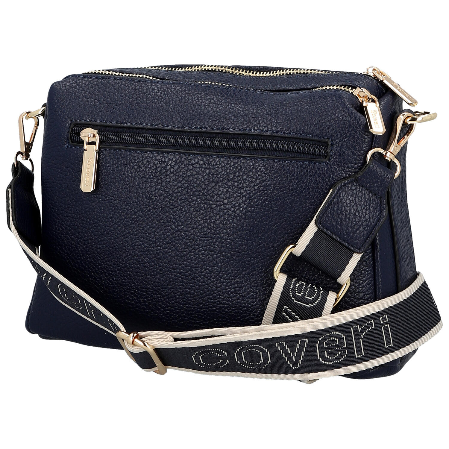 Trendy dámská koženková crossbody kabelka Chiara, tmavě modrá