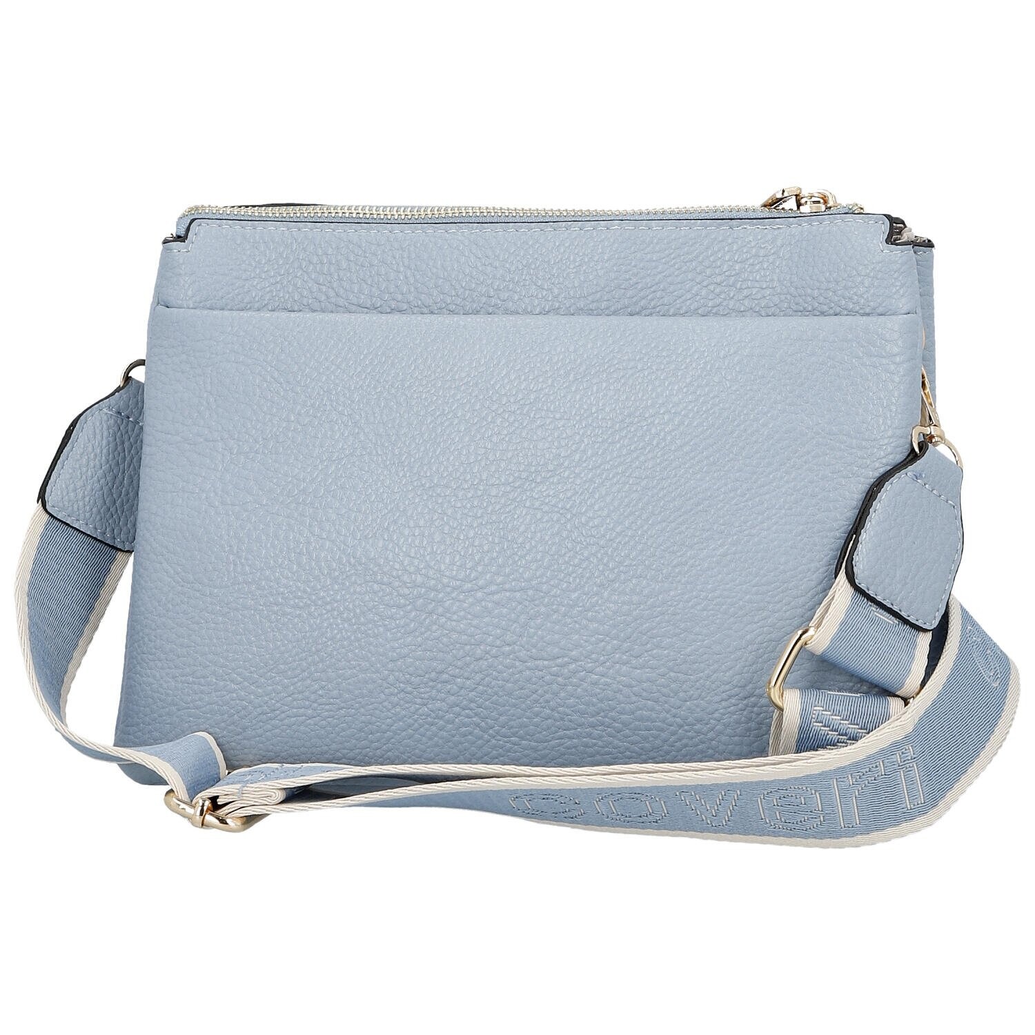 Trendy dámská koženková crossbody kabelka Anita, světle modrá