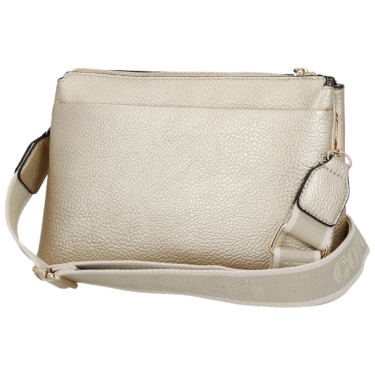 Trendy dámská koženková crossbody kabelka Anita, zlatá