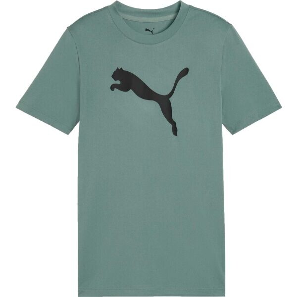 Puma TAD ESSENTIALS CAT LOGO TEE B Chlapecké sportovní triko, tmavě zelená, velikost