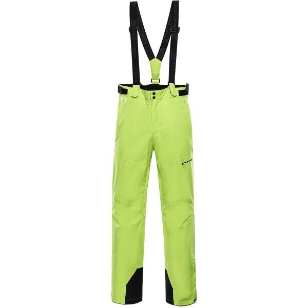 ALPINE PRO EDES 2 Pánské lyžařské kalhoty, reflexní neon, velikost