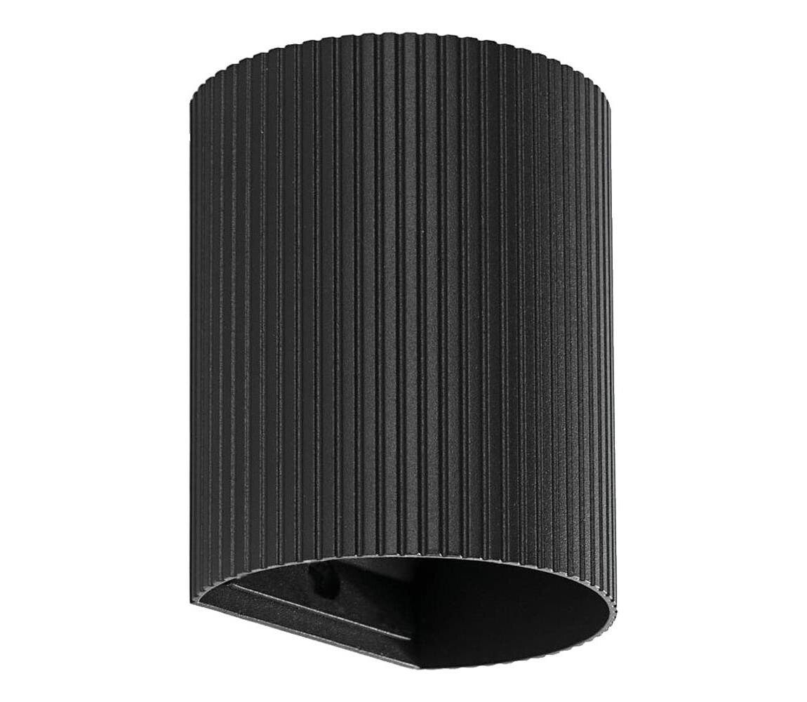 FARO Barcelona FARO 40527 - Nástěnné svítidlo SOLE 1xGU10/8W/230V černá vroubkovaná kulatý 40527