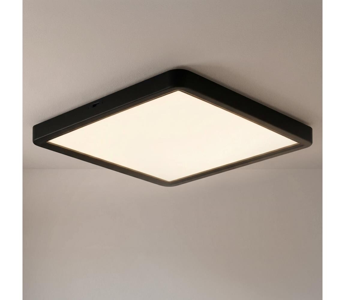 Brilagi -LED Stmív. strop. svítidlo ESTELA SQUARE LED/36W/230V 31x31 cm černá+DO WO800-OEM52-BLK-REM