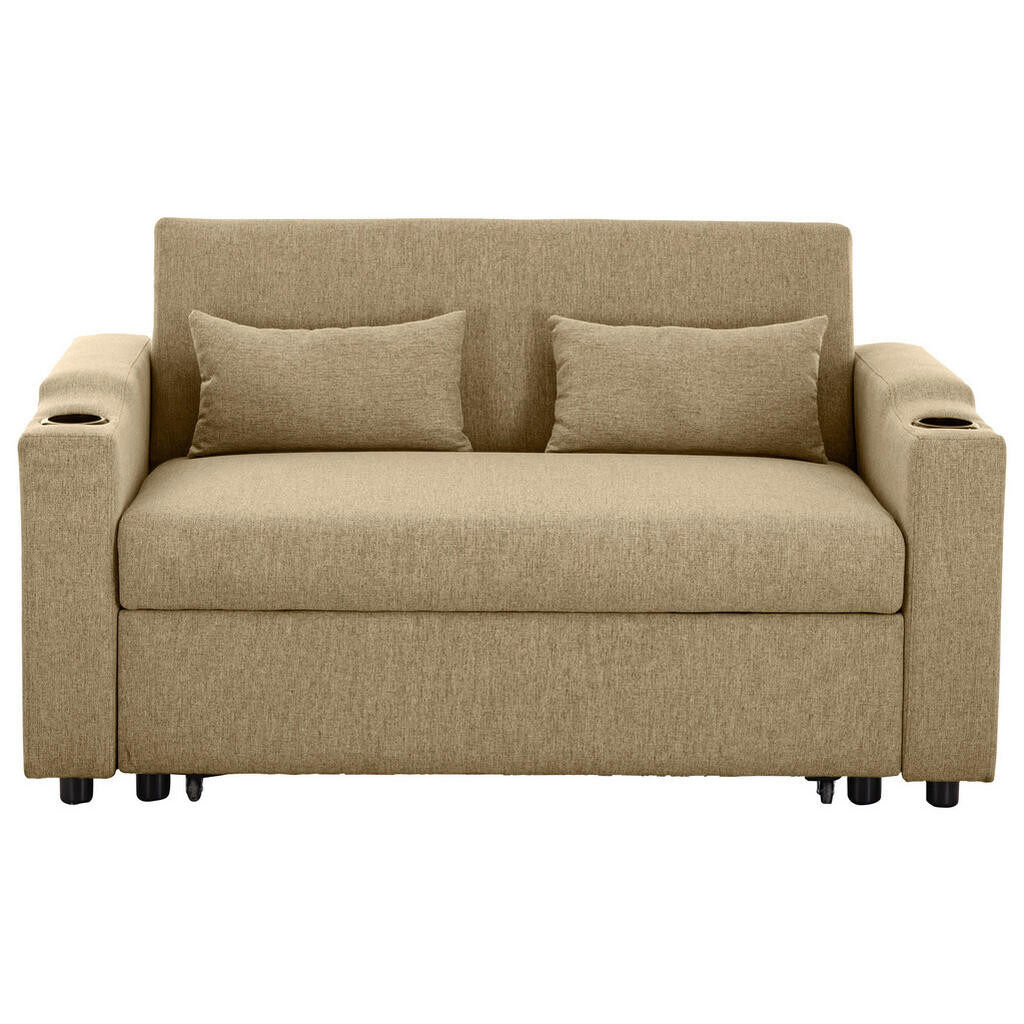 P & B ROZKLÁDACÍ POHOVKA, textil, khaki