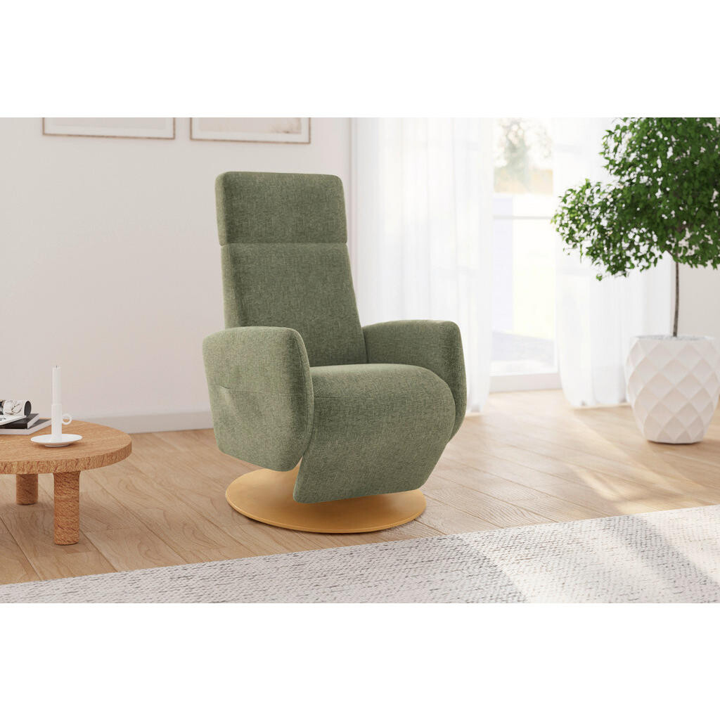 Sit & More RELAXAČNÍ KŘESLO, textil, světle zelená