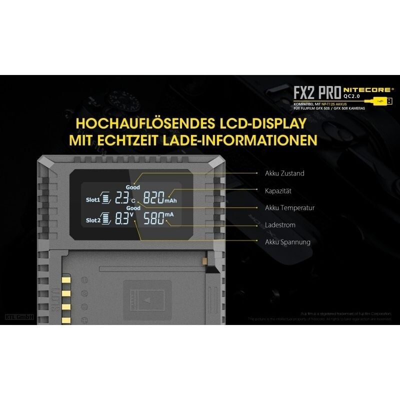 NITECORE UNK2 pro 2x Nikon EN-EL15 - ROZBALENO