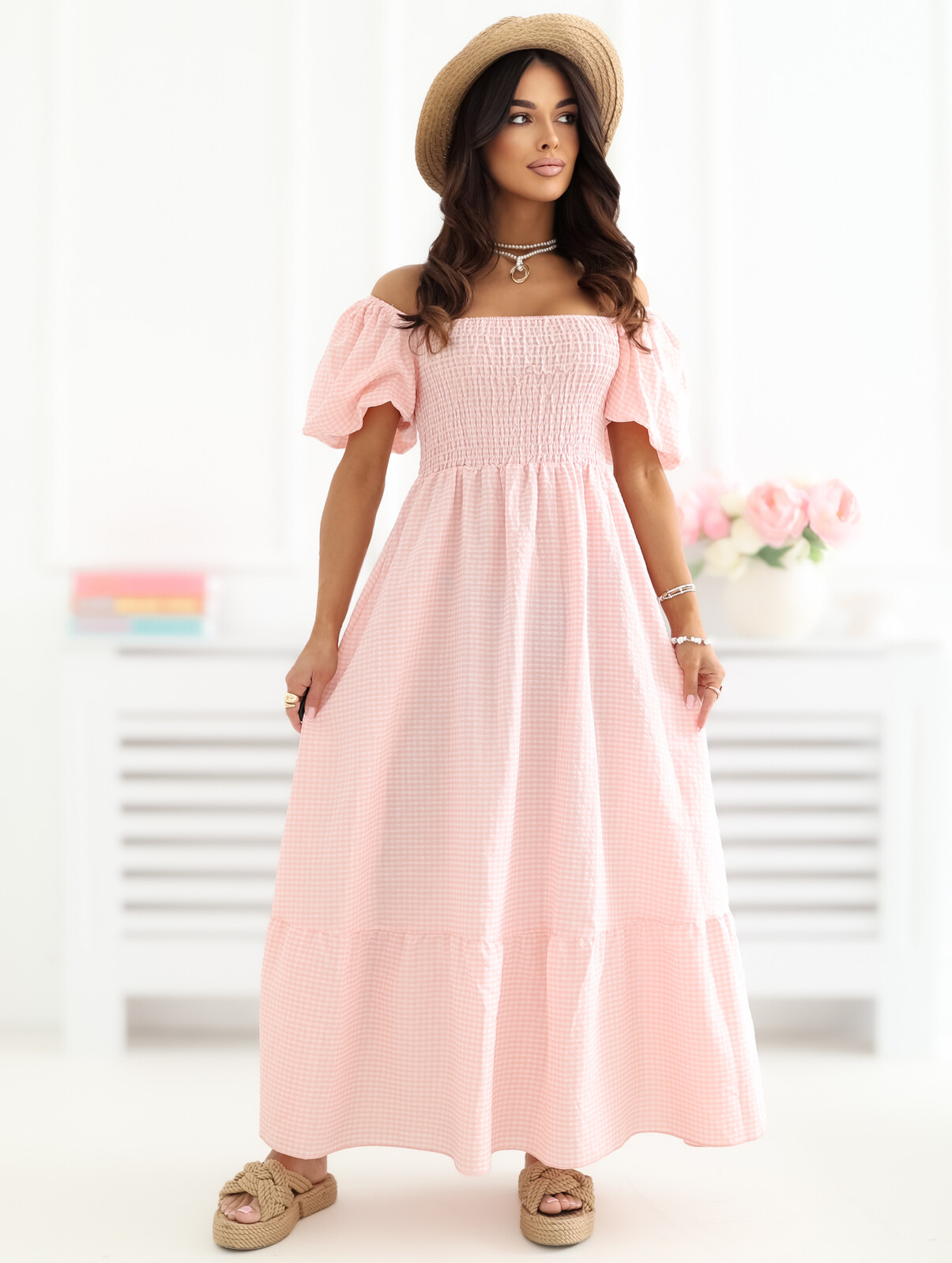Dlouhé letní šaty IR-SK-2802.18 Peach