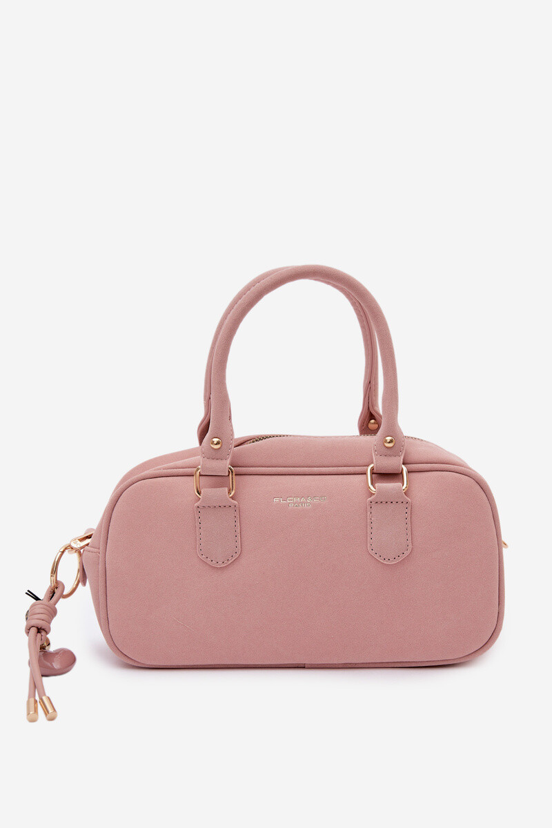 Flora&Co Malá Boxová Kabelka z Eko Semiše Růžová
