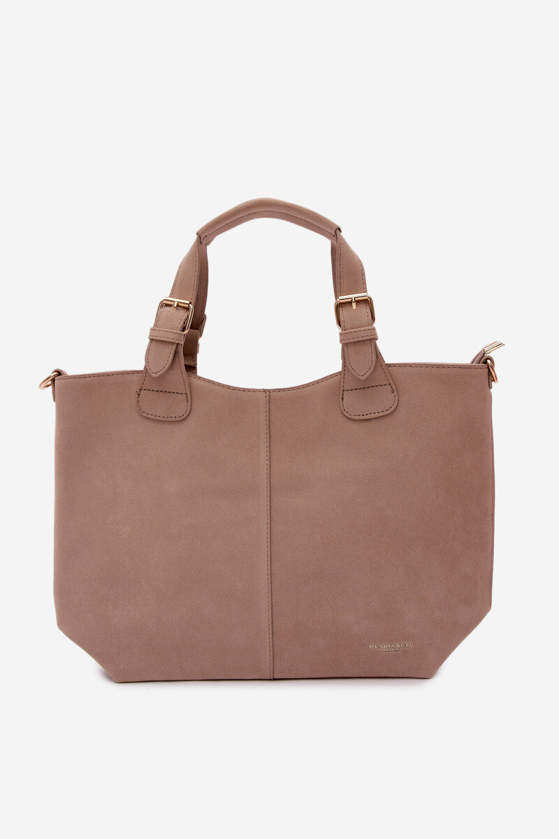 Flora&Co béžová kabelka z imitace semiše