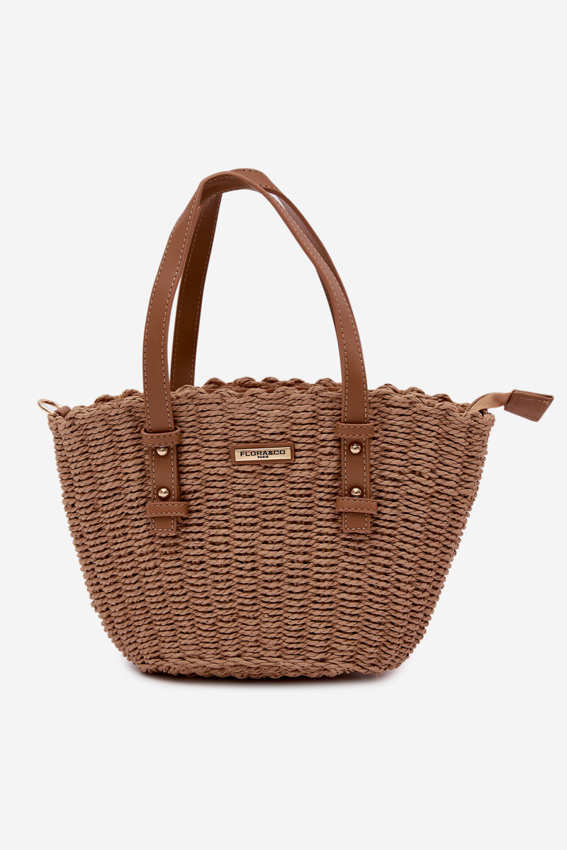Flora&Co plážová taška světle hnědá