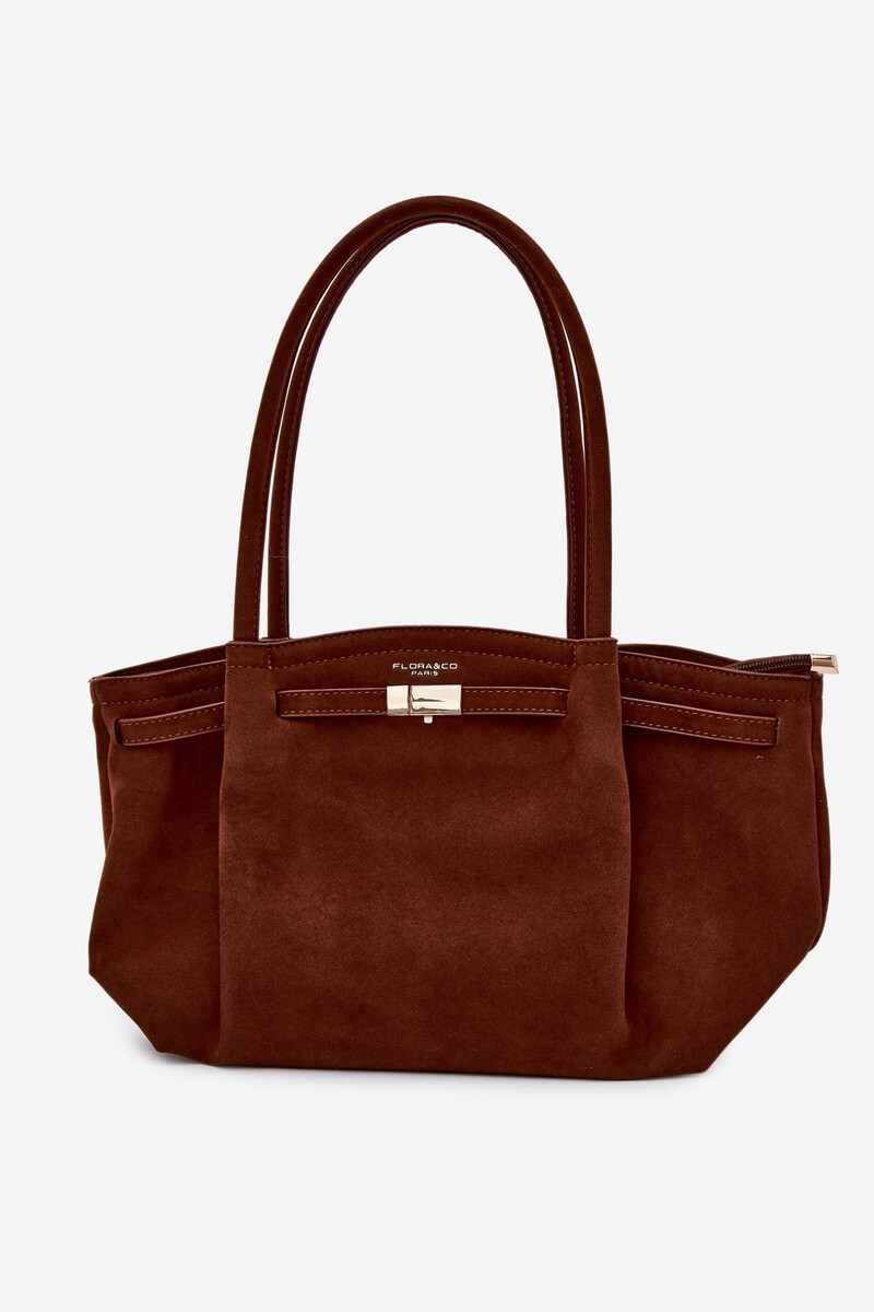 Flora&Co Camel Eleea Eco Semišová Shopper kabelka