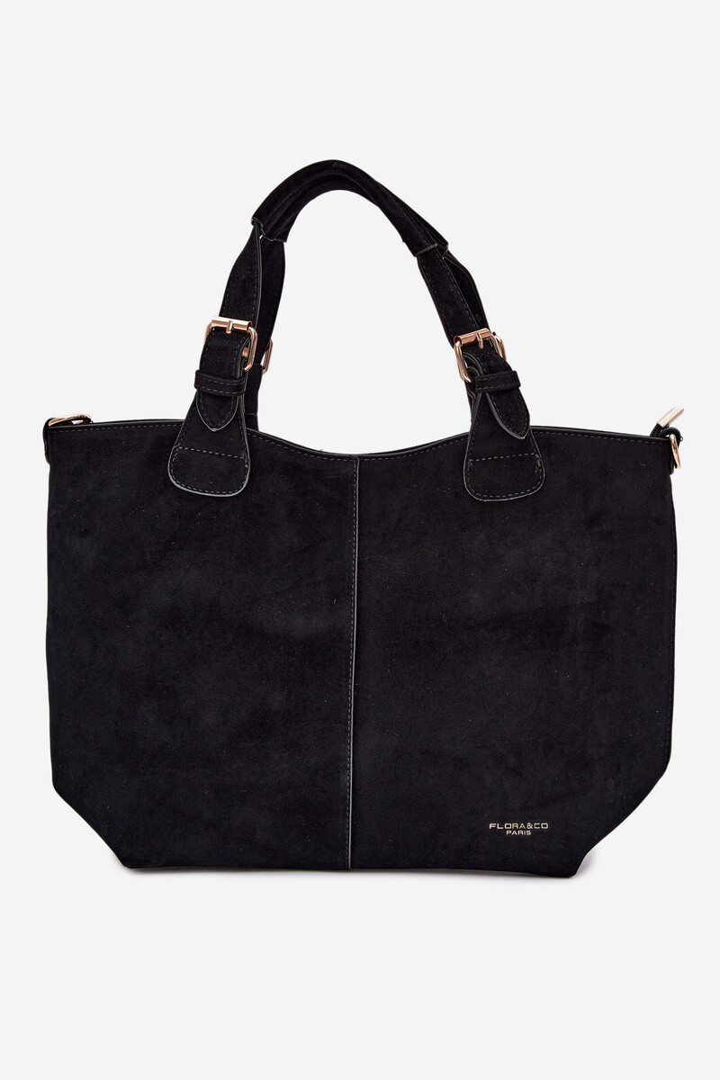 Černá semišová kabelka Flora&Co Clarette