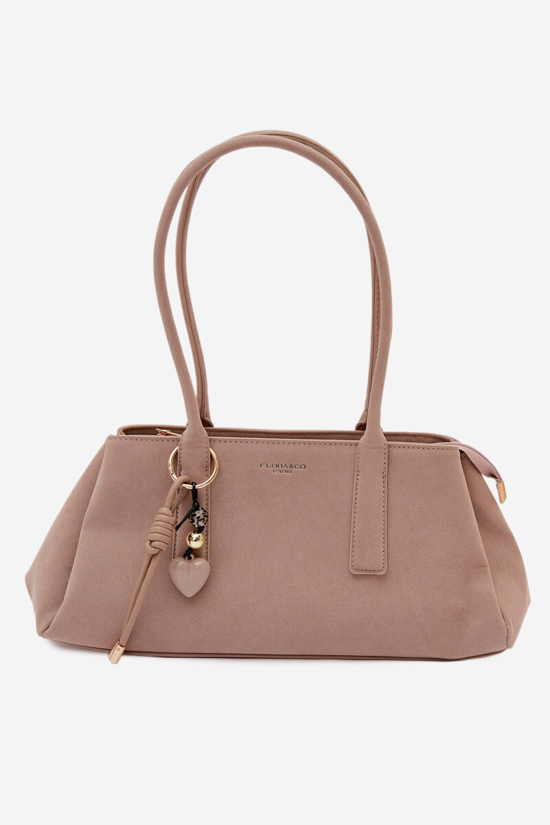 Flora&Co béžová kabelka s přívěskem