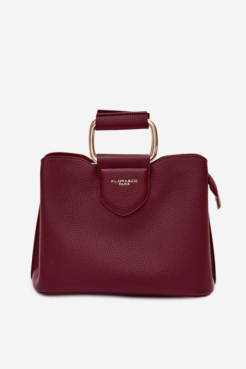 Flora&Co Bordová kabelka z eko kůže