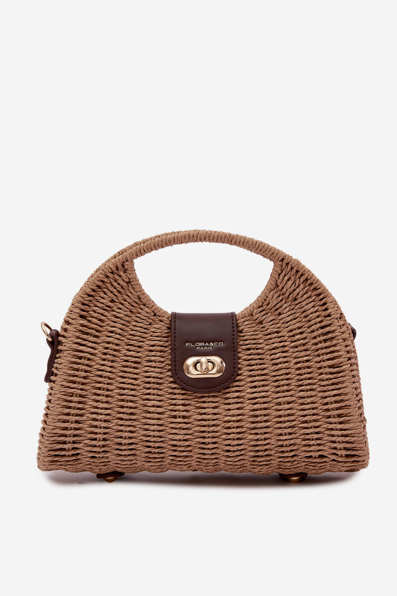 Flora&Co pletená malá taška hnědá