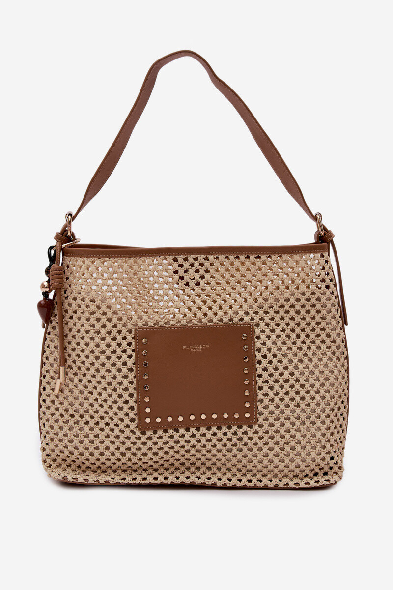 Flora&Co béžová taška s klíčenkou