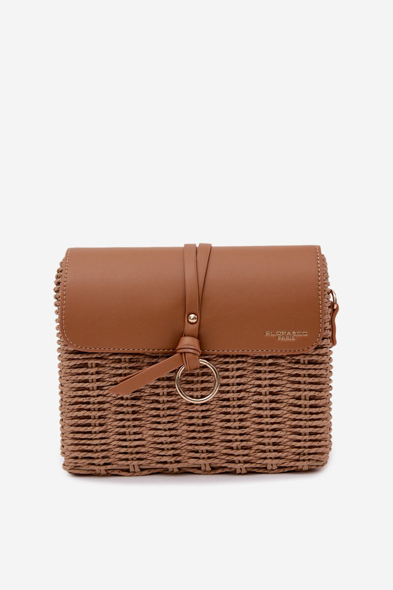Flora&Co hnědá pletená taška Renara