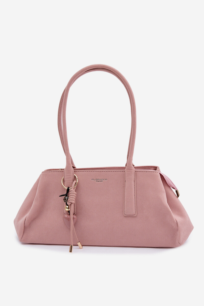 Flora&Co kabelka z umělé semiše s přívěskem