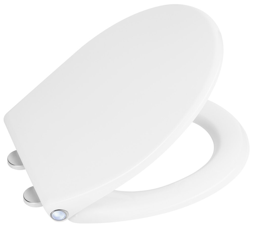 Sapho PHARO WC sedátko s LED podsvícením, Soft Close, Easy Take, bílá