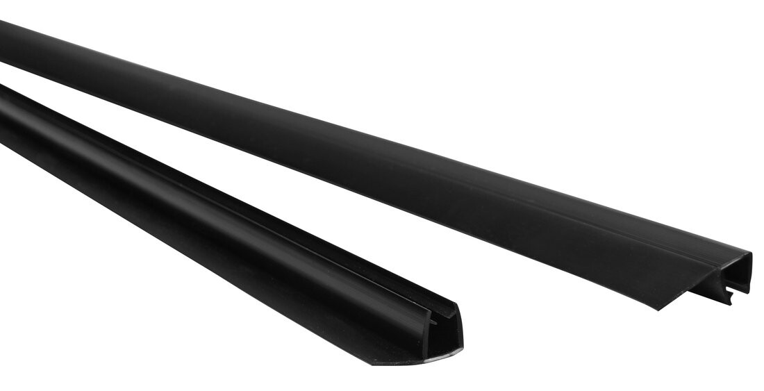 Polysan EASY BLACK set svislých těsnění pro sklo 6/6mm, 2000mm (2ks)