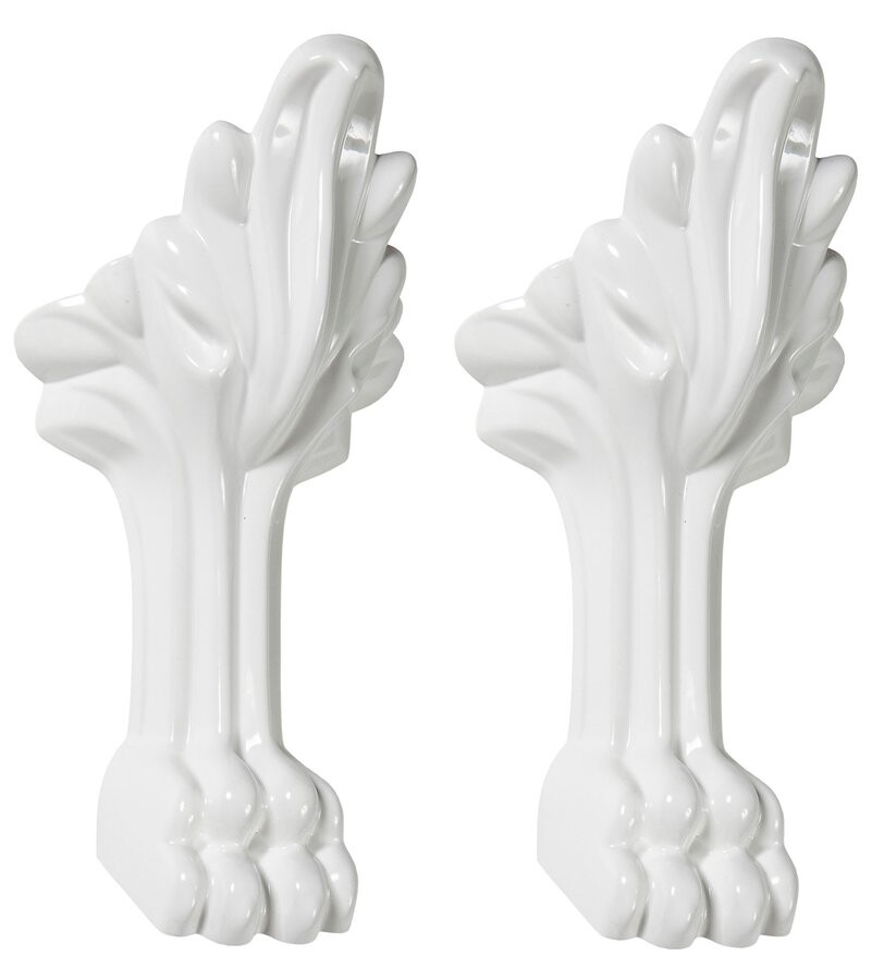 Polysan RETRO podpěrné nohy dlouhé, 2 ks, bílá mat
