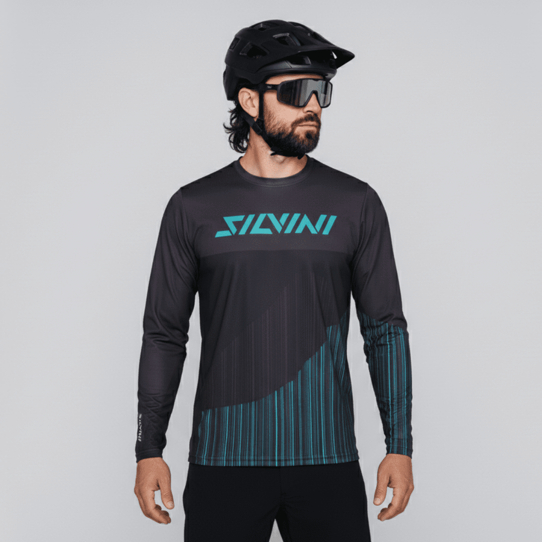 Pánský enduro dres silvini ello černá/modrá s
