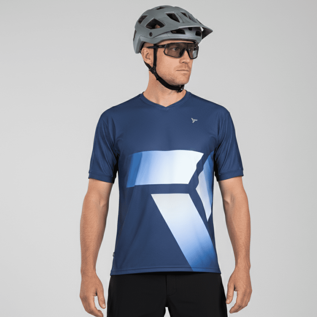 Pánský mtb dres silvini gallo tmavě modrá/šedá s