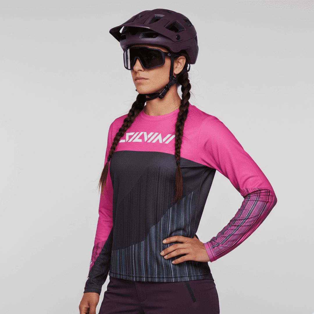 Dámský enduro dres silvini ella růžová/černá m