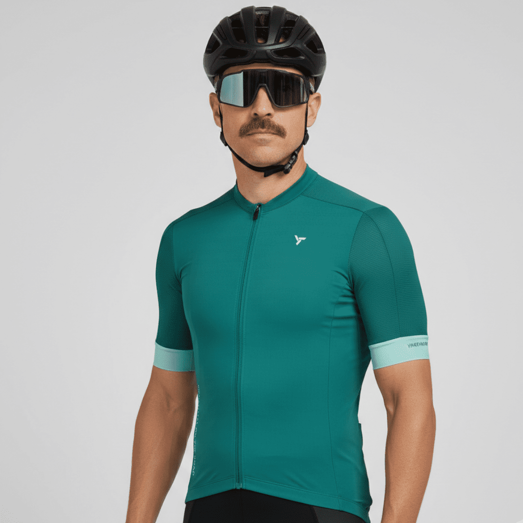Pánský cyklo dres silvini carnio zelená/modrá s
