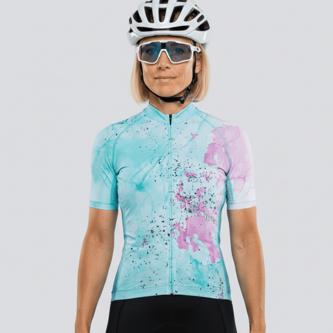 Dámský cyklistický dres silvini calnia šedá/modrá xs