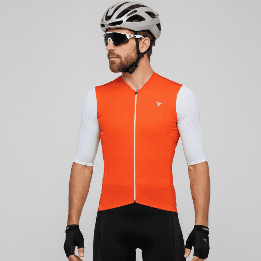 Pánský cyklistický dres silvini auronzo červená/šedá s
