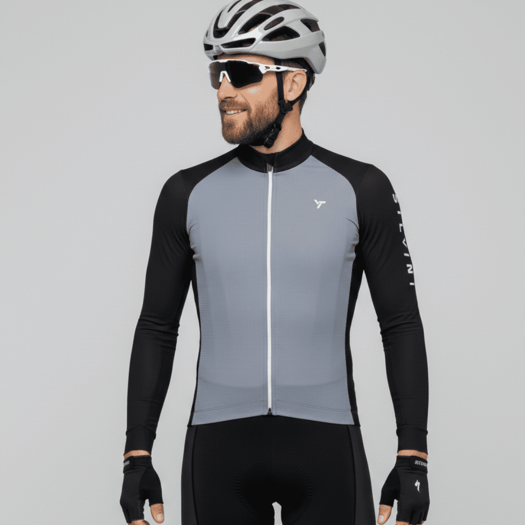 Pánský cyklo dres silvini saisero šedá/černá s