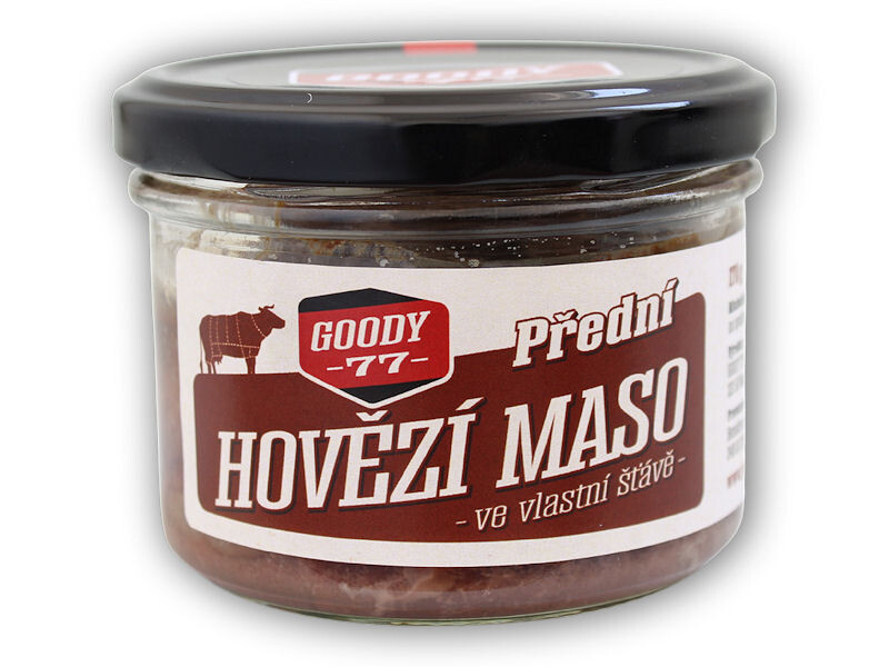 Goody 77 PŘEDNÍ - Hovězí maso ve vlastní šťávě 170g