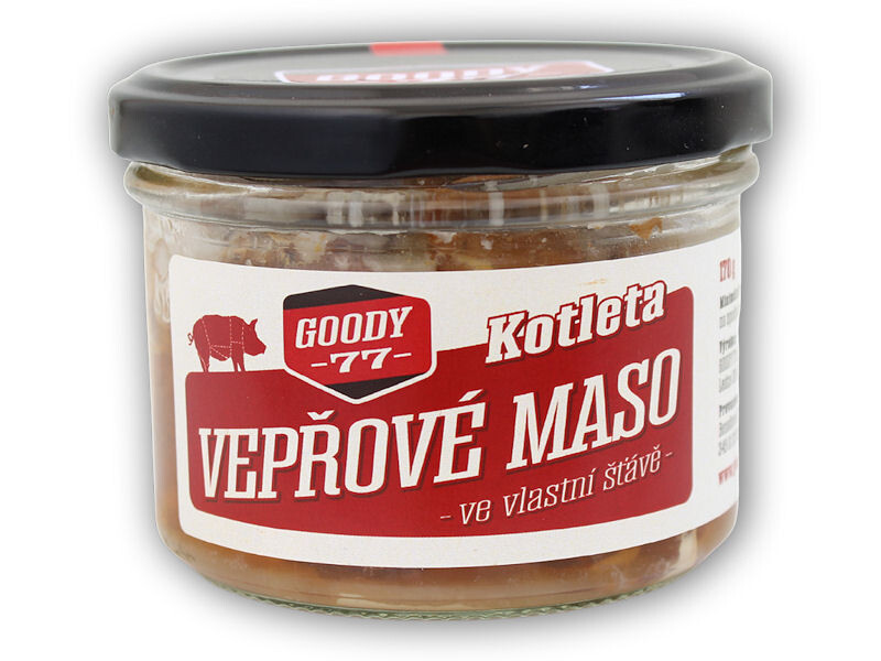 Goody 77 KOTLETA – Vepřové maso ve vlastní šťávě 170g