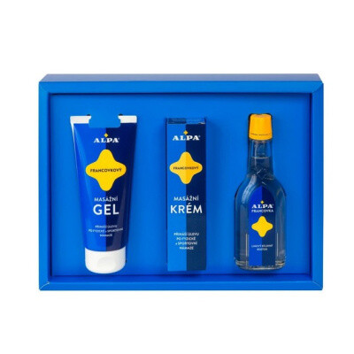 Alpa Francovkový masážní dárkový set francovka 60 ml + krém 40 g + bylinný gel 100 ml