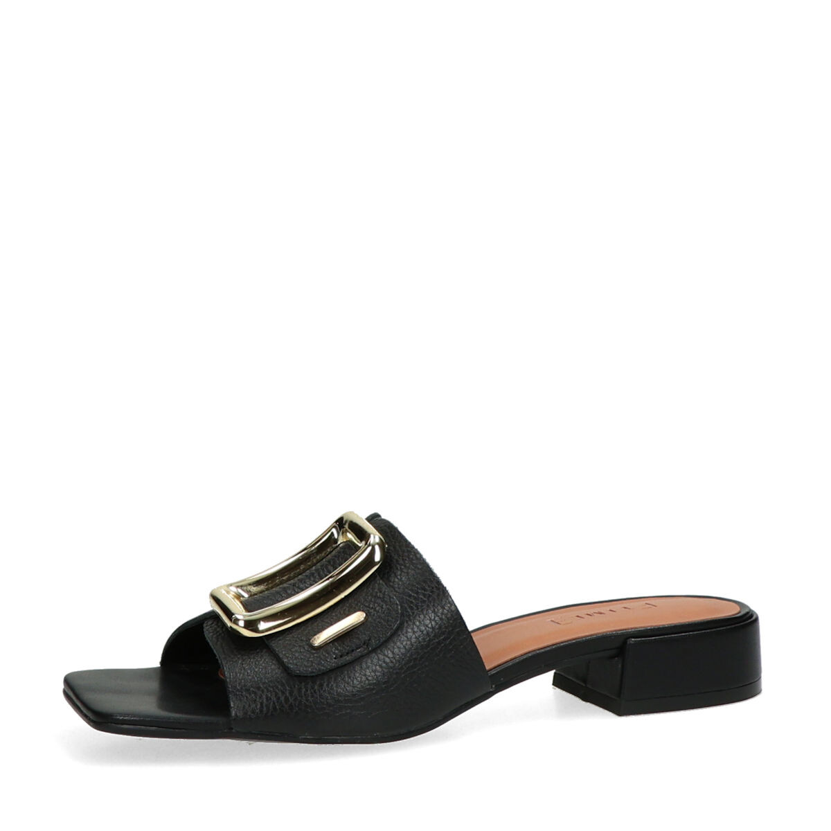 ETIMEĒ dámské kožené pantofle - černé - 37