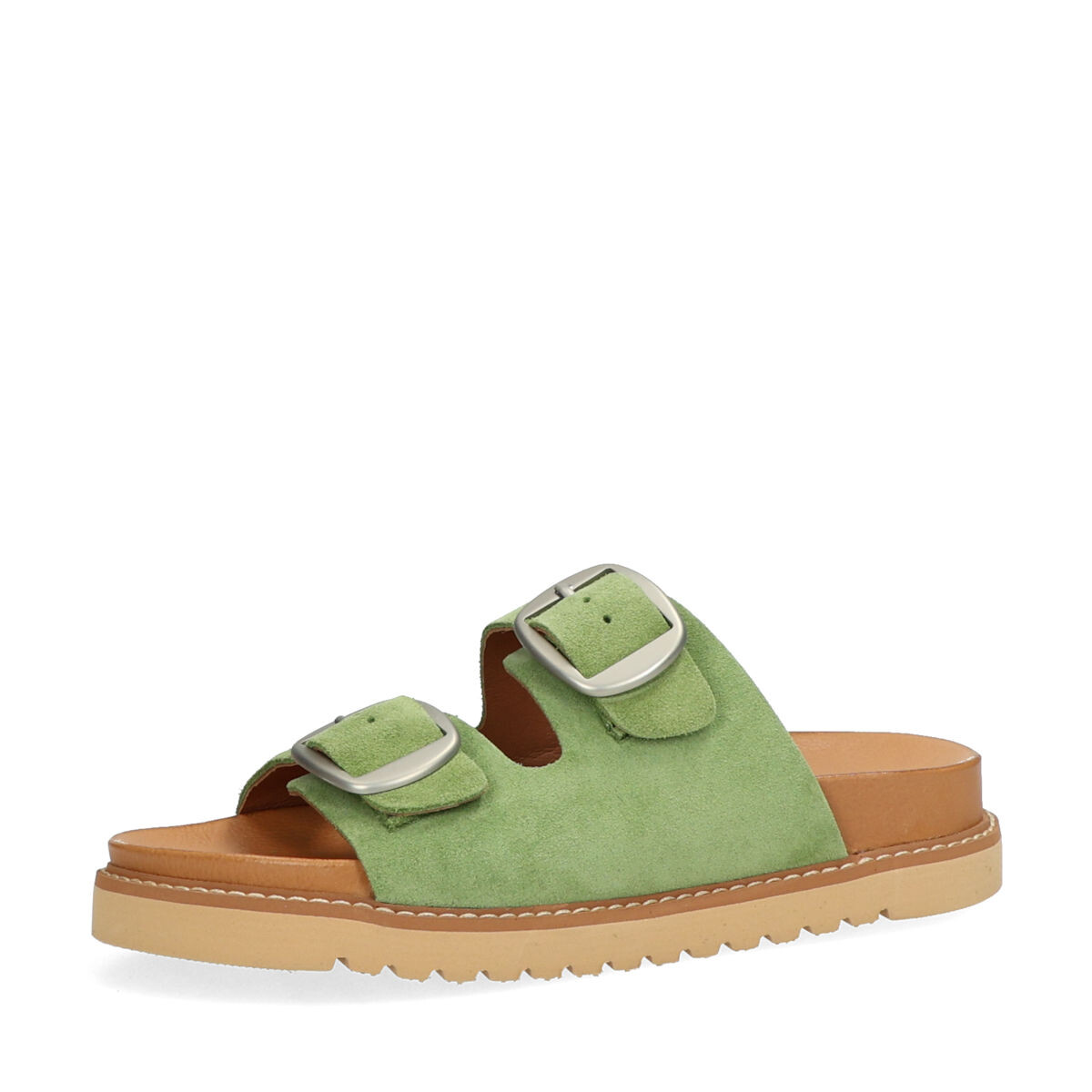 ETIMEĒ dámské semišové pantofle - zelené - 36