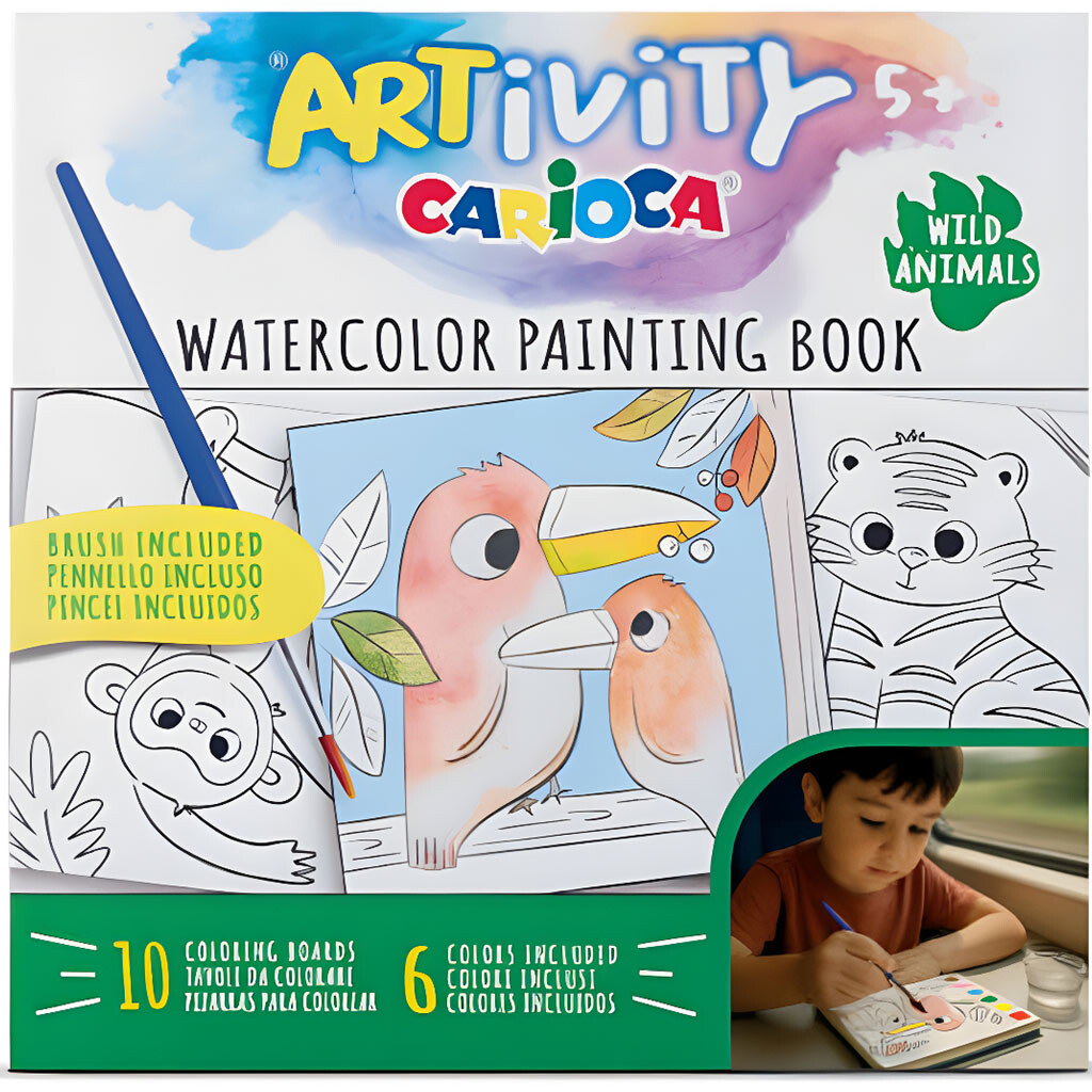 Carioca Carioca, 43618, ARTivity, omalovánky s barvami, Divoká zvířáta