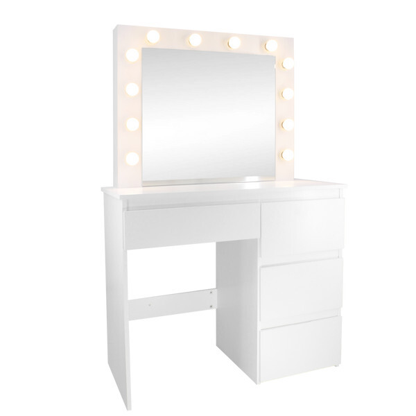 Toaletní stolek BELLA se zrcadlem a LED osvětlením PHO4868