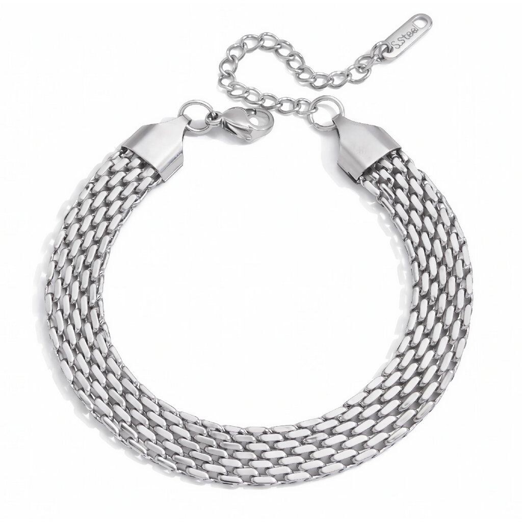 ELENYS Milano Mesh – náramek z prémiové oceli Délka náramku: 17,5 + 5 cm / max. 22,5 cm