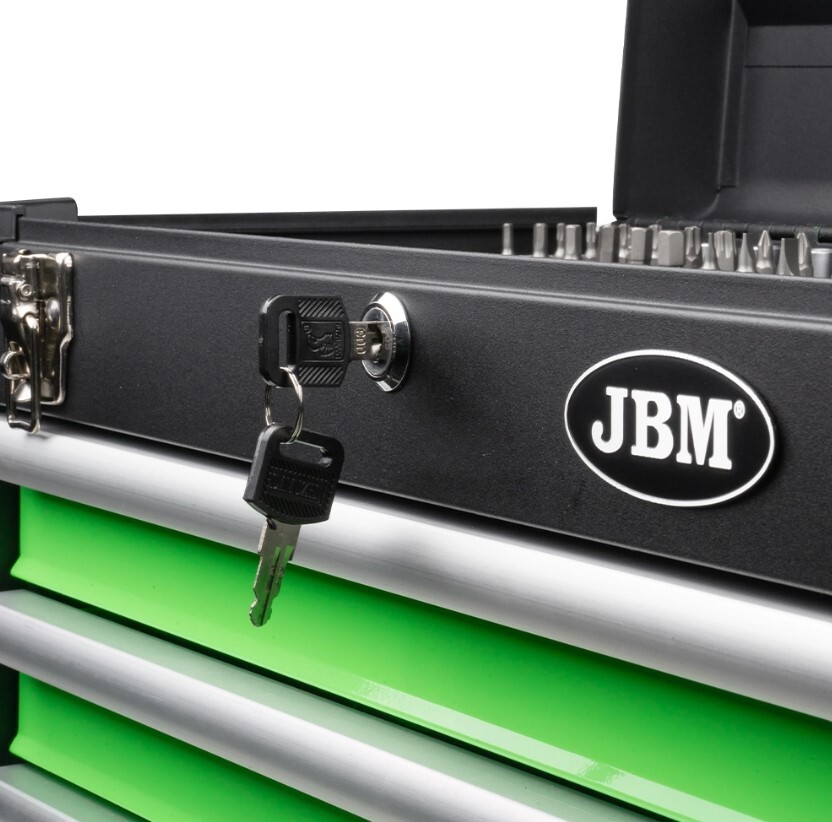 JBM CAMPLLONG S.L.U Box kovový s nářadím 143 kusů, se 3 zásuvkami - JBM 54261