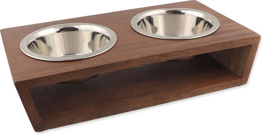 Dřevěný set misek s podstavcem pro psa Dog Fantasy – Plaček Pet Products