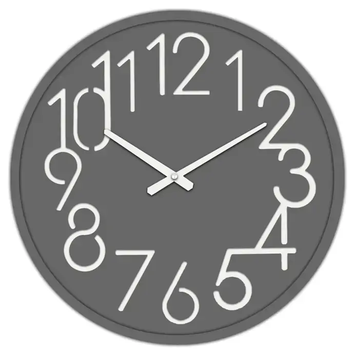 Autronic Hodiny nástěnné - pr. 60 cm HW4023 GREY-DK