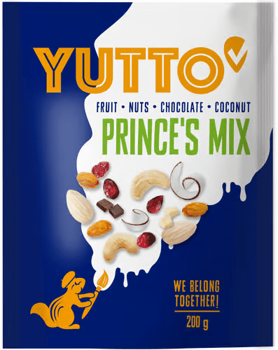 YUTTO Prince's mix – směs ořechů, čokolády a sušeného ovoce 200 g