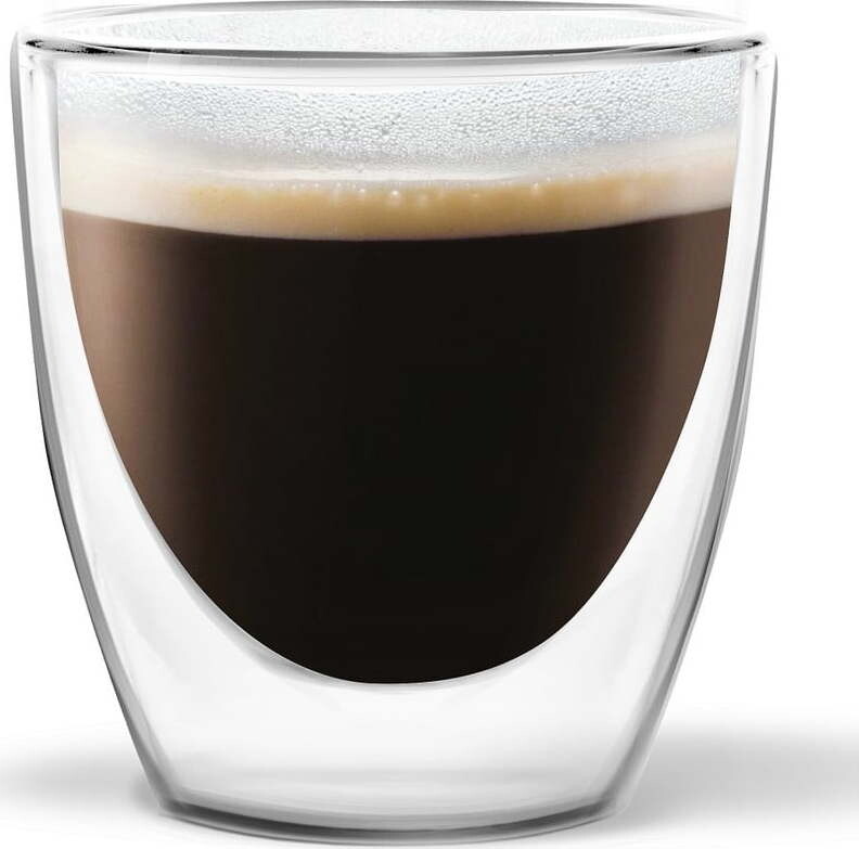 Skleněné hrnky v sadě 2 ks na espresso/dvoustěnné 80 ml Amo – Vialli Design