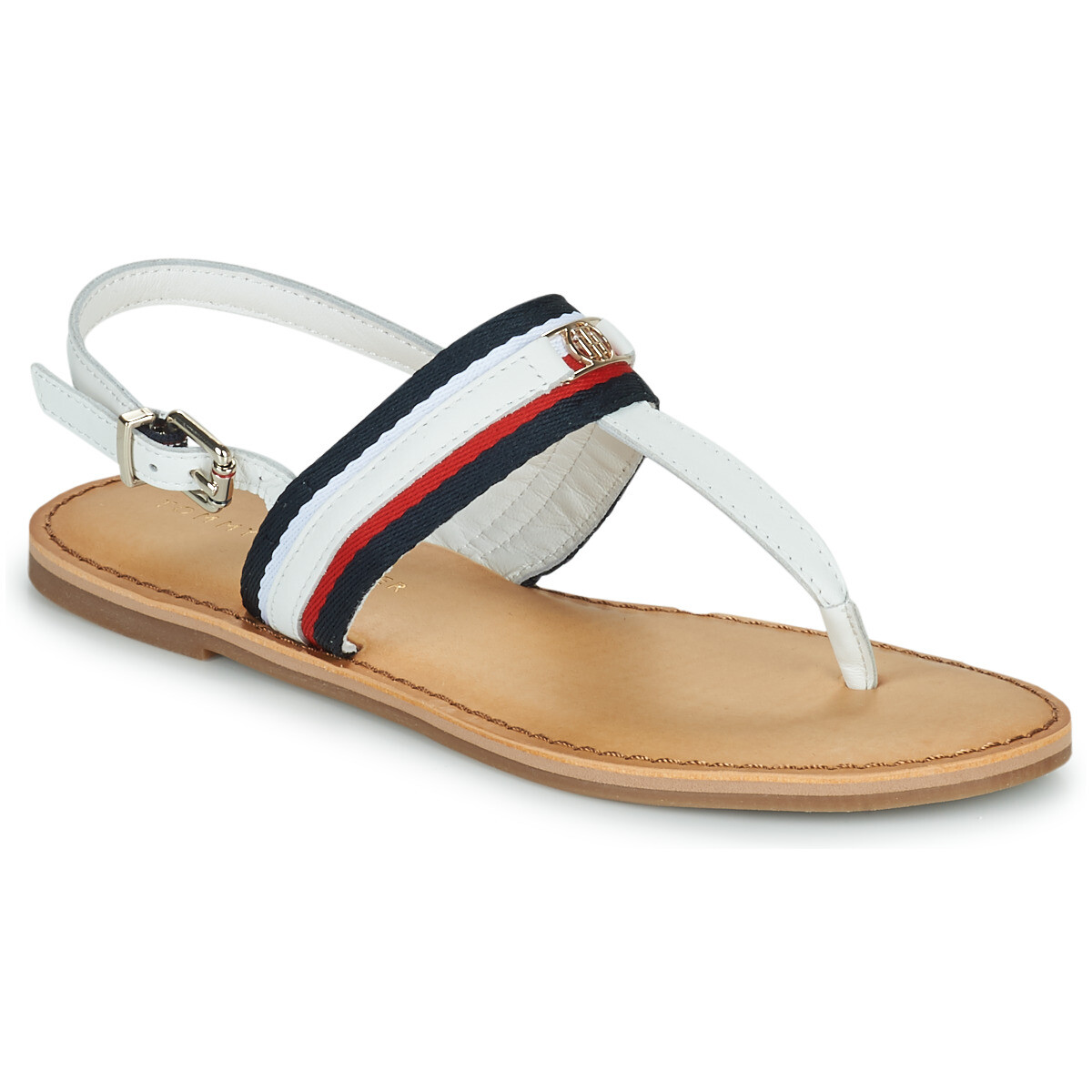 Tommy Hilfiger  CORPORATE WEBBING FLAT SANDAL  Bílá