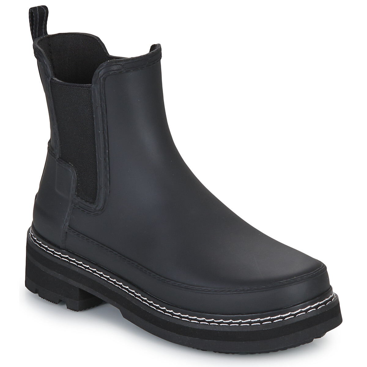 Hunter  Refined Stitch Detail Chelsea Boots  Černá