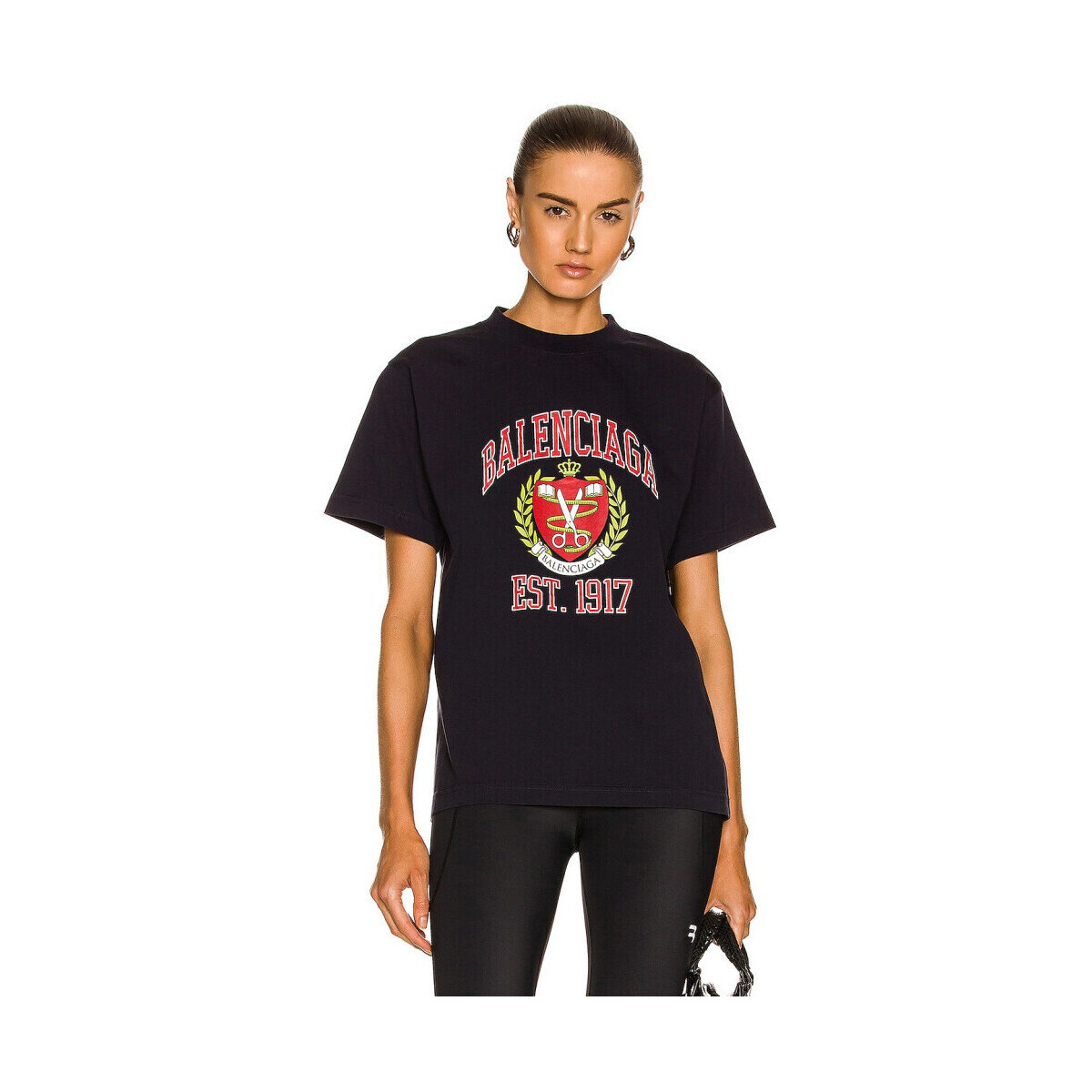 Balenciaga  COLLEGE T-SHIRT NAVY  Modrá