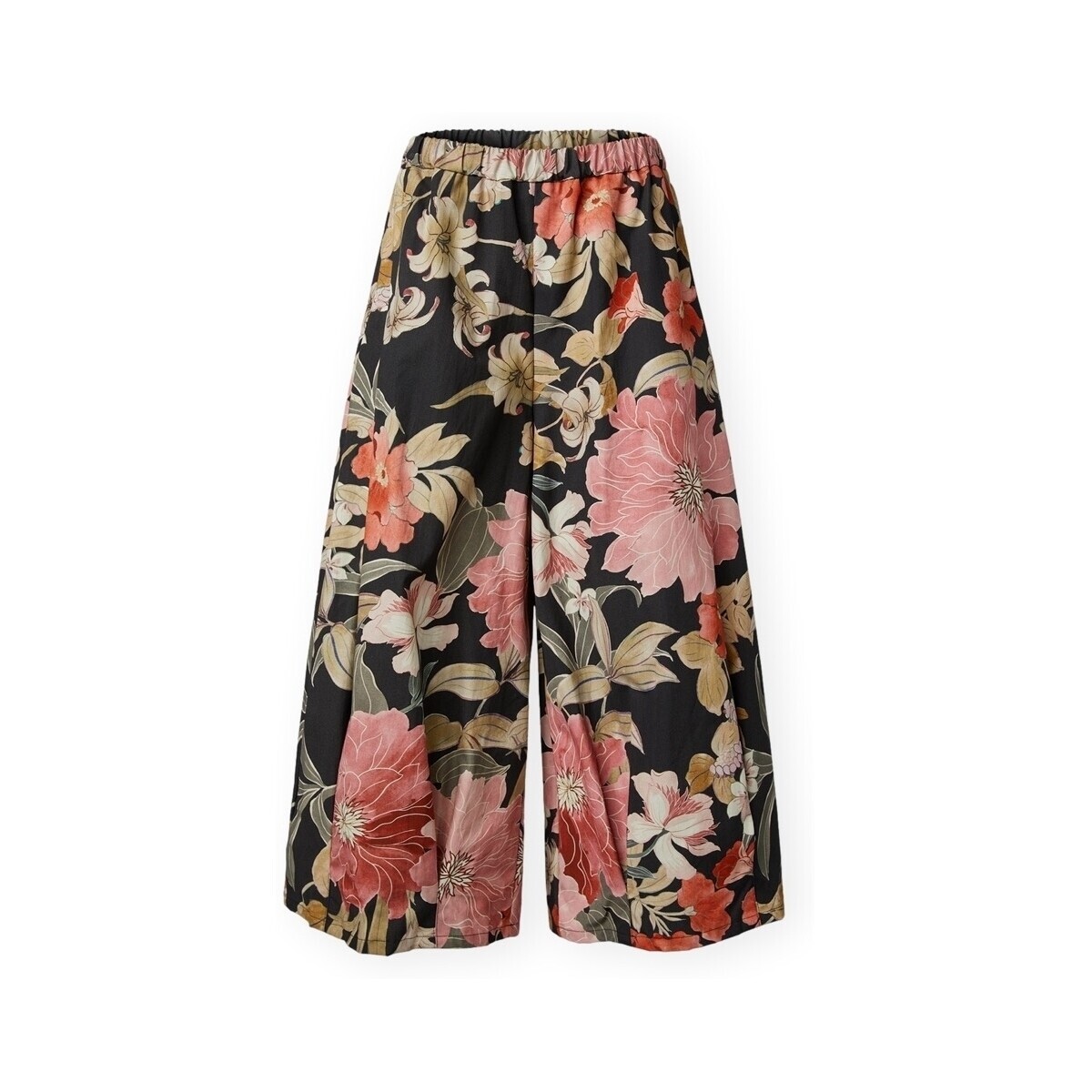 Wendy Trendy  Trousers 826010 - Floral  Černá