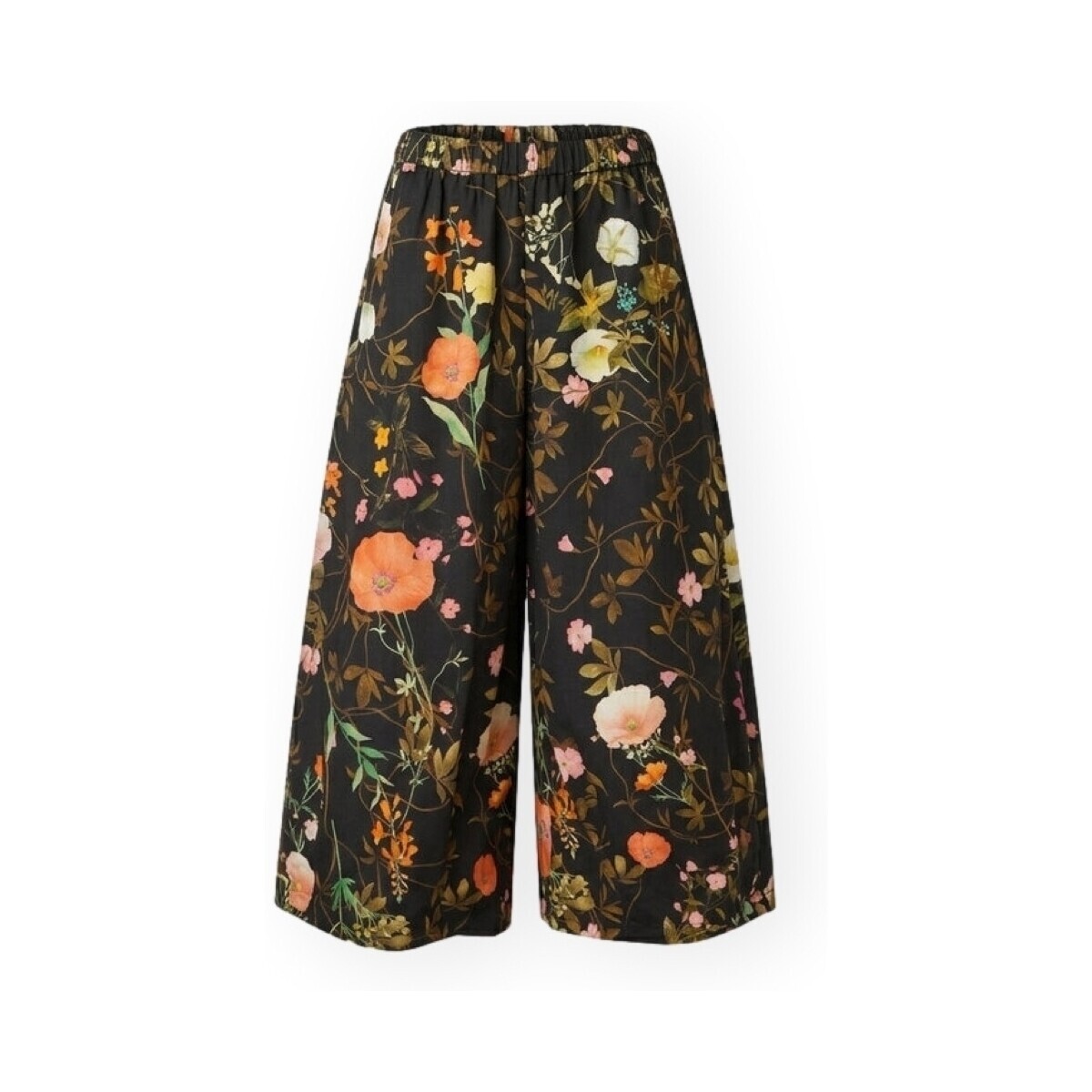 Wendy Trendy  Trousers 826014 - Floral  Černá